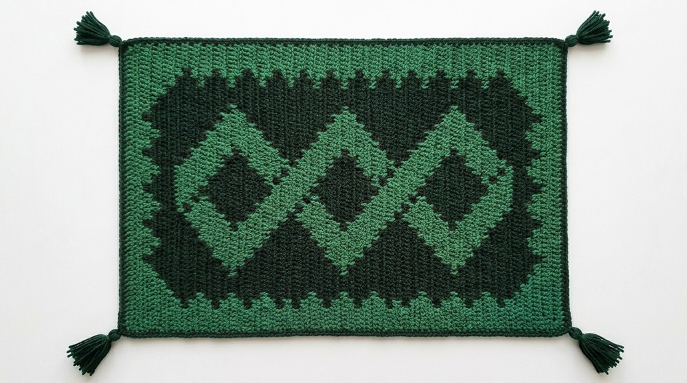 TUTORIAL MERAJUT SAJADAH TRAVELING (SAJADAH MUKA) CROCHET PRAYER MAT 2