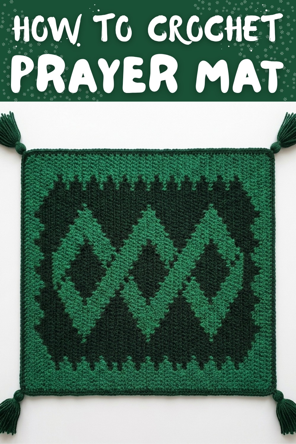 TUTORIAL MERAJUT SAJADAH TRAVELING (SAJADAH MUKA) CROCHET PRAYER MAT 7