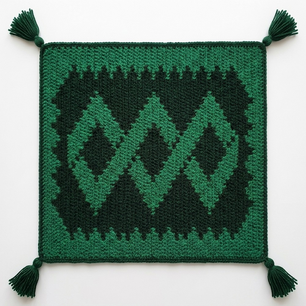TUTORIAL MERAJUT SAJADAH TRAVELING (SAJADAH MUKA) CROCHET PRAYER MAT 8