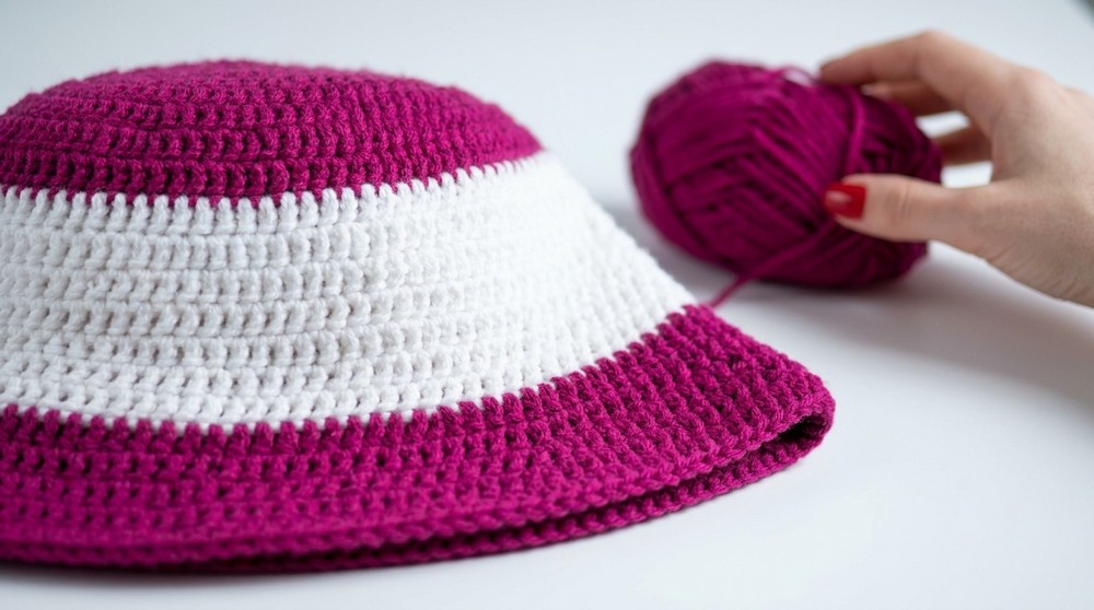 crochet bucket hat tutorial 7