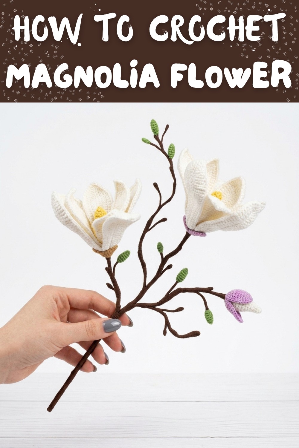 crochet magnolia flower