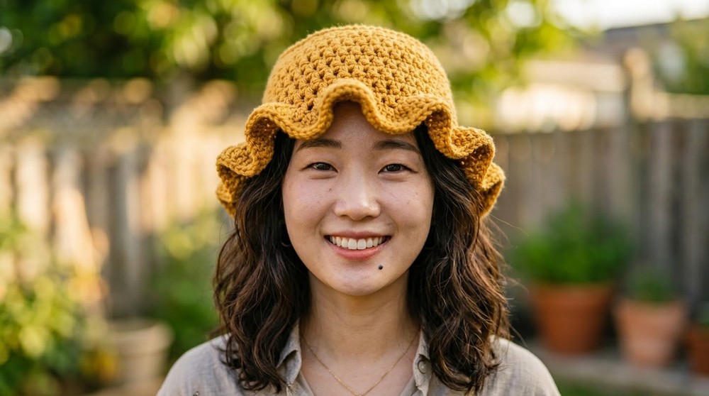 how to make a crochet bucket w ruffles 💙🧢 (beginner friendly) Alyssia's Stitches 2