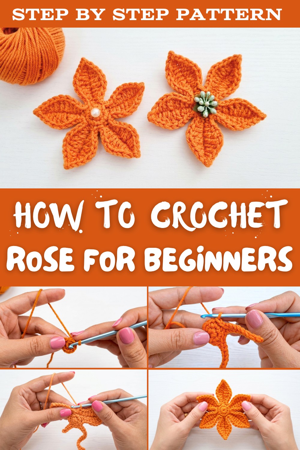 simple crochet rose for beginners