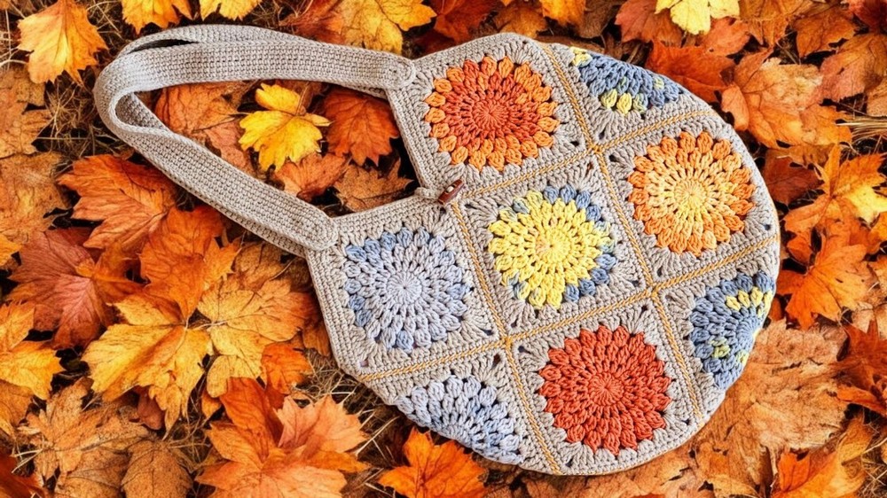 Crochet Autumn Motif Bag Pattern 2