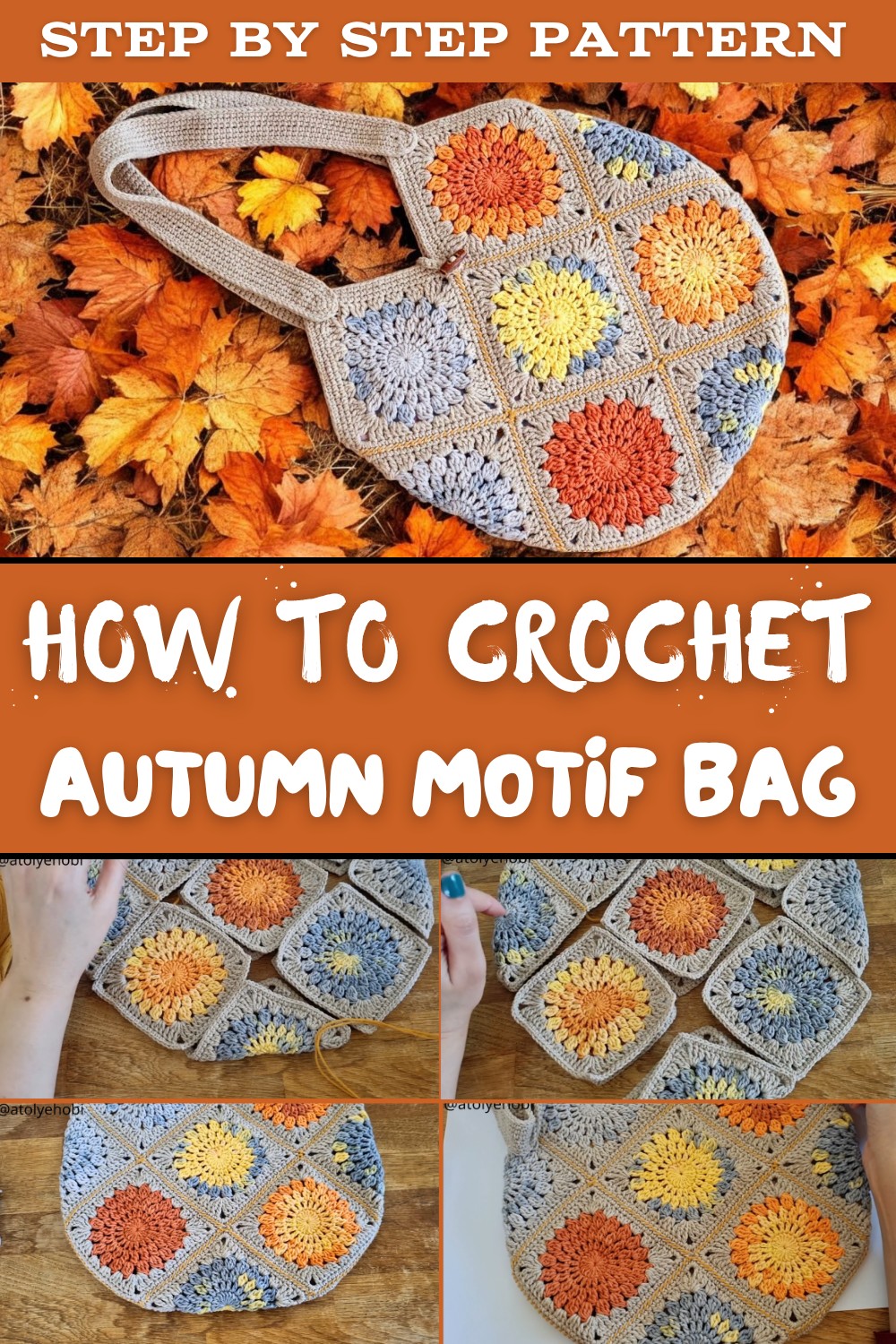 Crochet Autumn Motif Bag Pattern