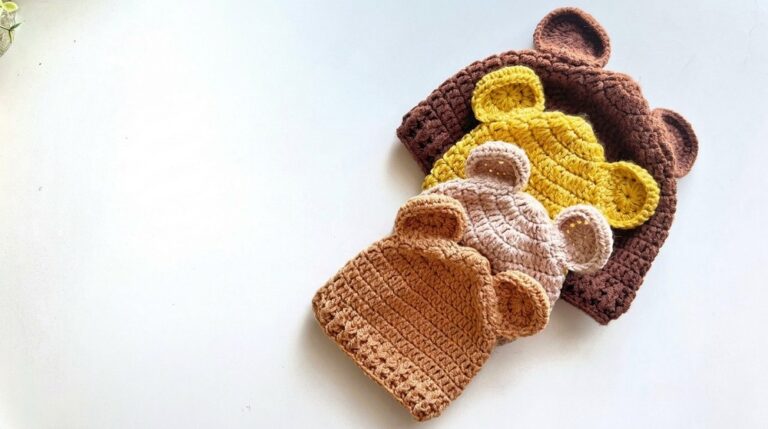 Crochet Baby Bear Beanie Pattern 2