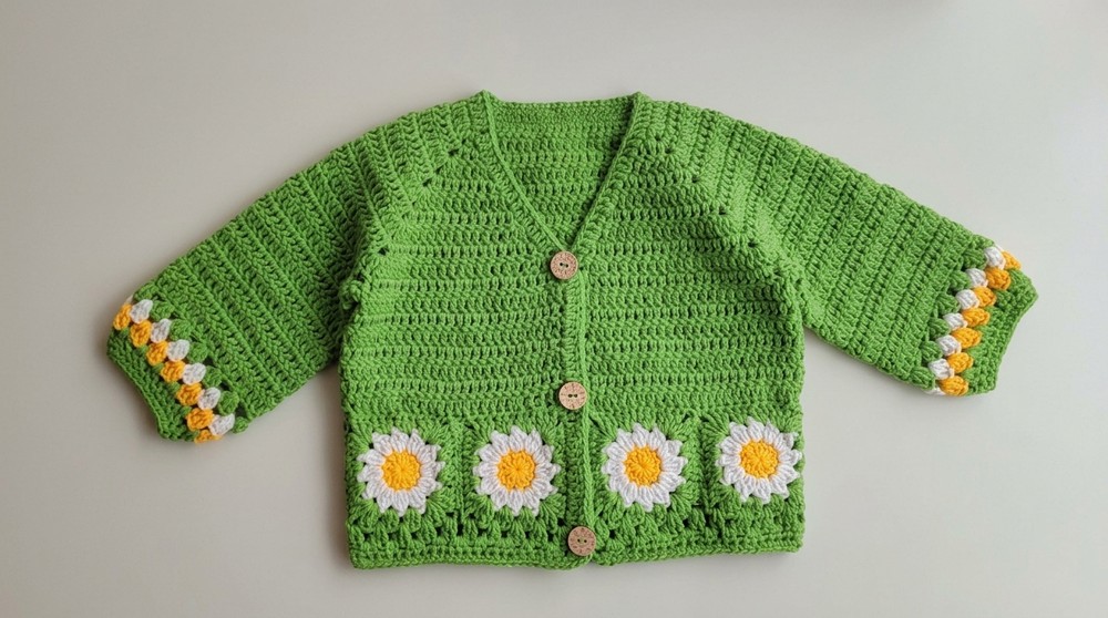 Crochet Baby Cardigan Pattern 2