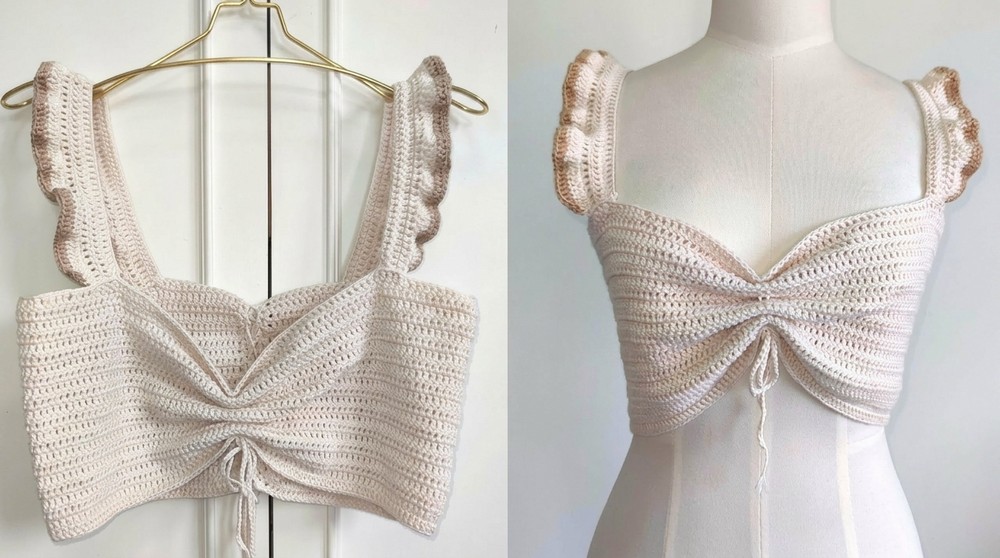 Crochet Bow Crop Top tutorial 2