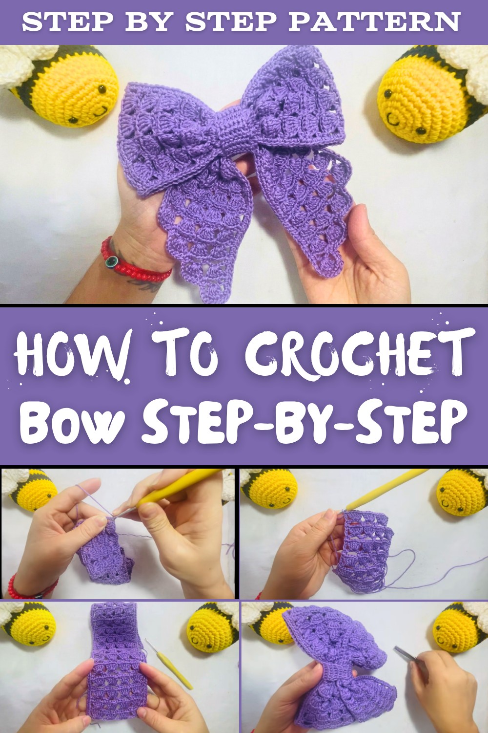 Crochet Bow Step-by-step Pattern
