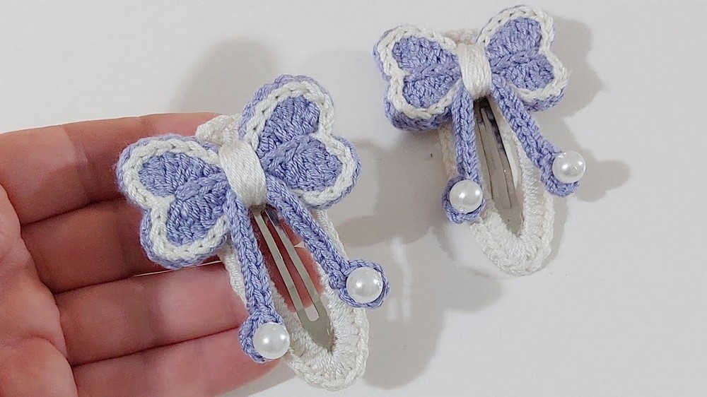 Crochet Butterfly Hair Clip Pattern 2