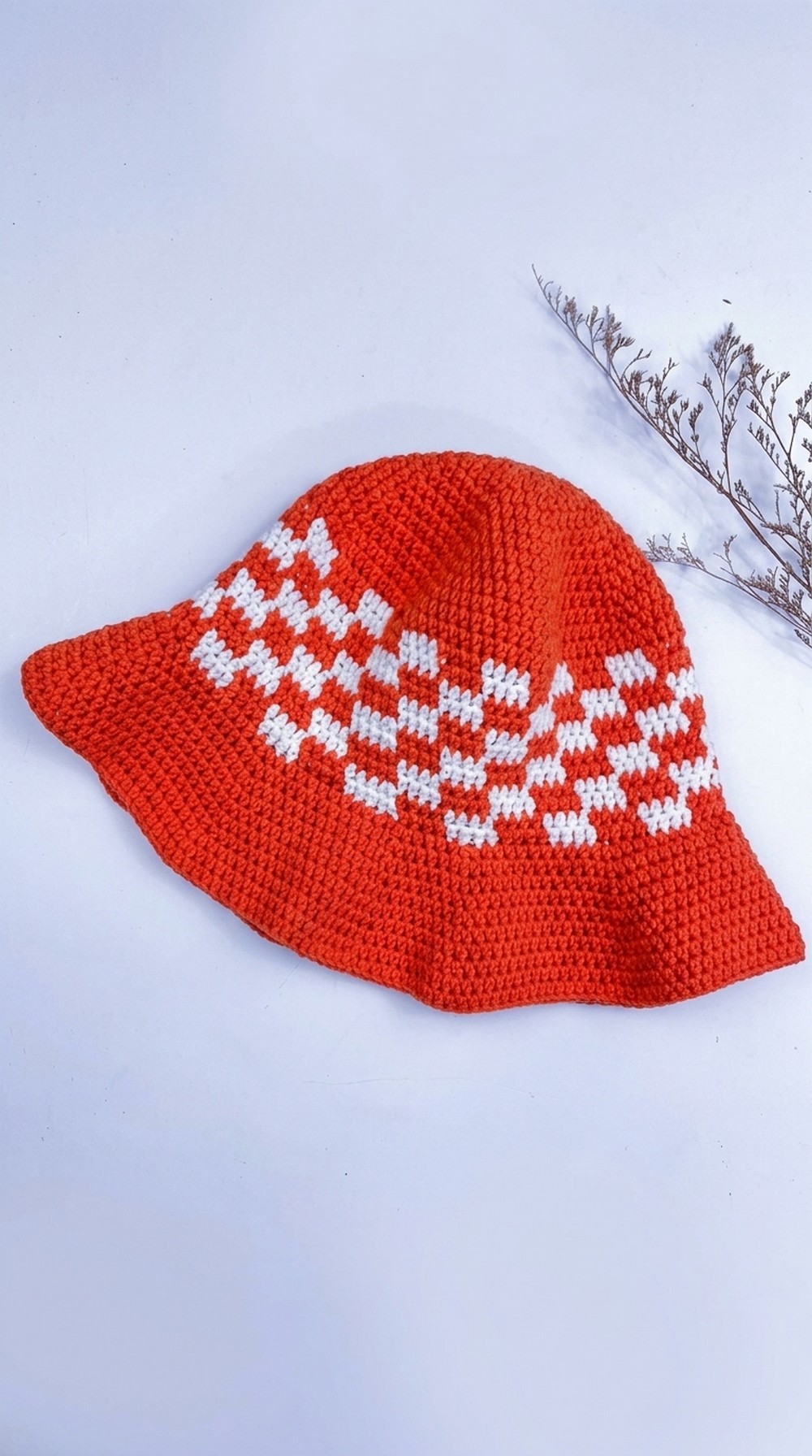 Crochet Checkered Bucket Hat Tutorial 3