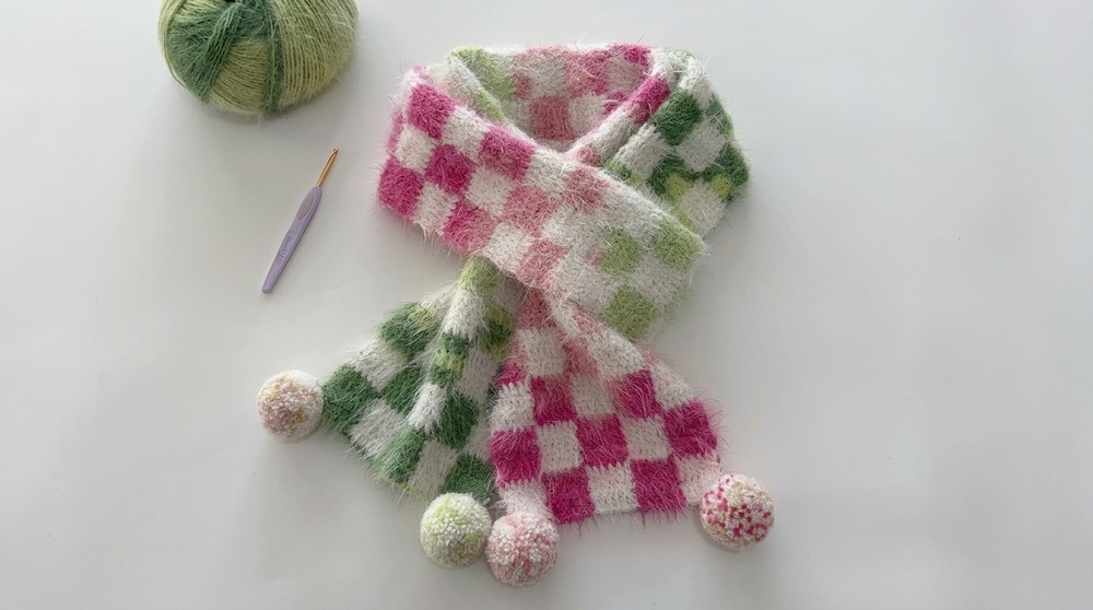 Crochet Colorful Scarf Pattern 4