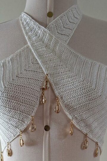 Crochet Cropped Top With Crossover Pattern 2