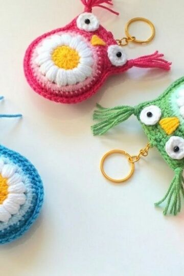 Crochet Cute Owl Keychain Pattern 2