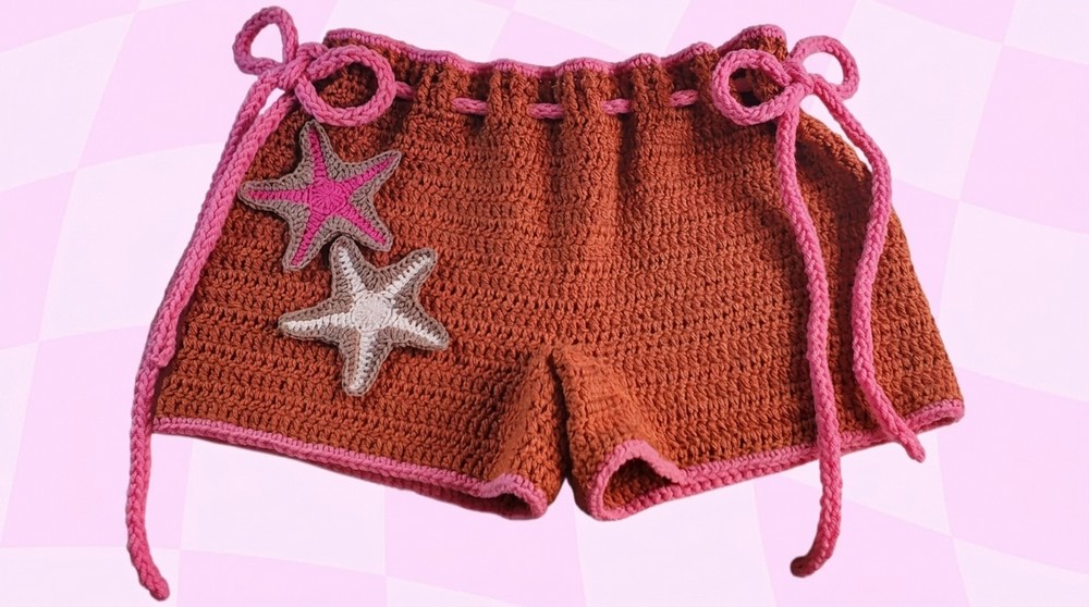Crochet Drawstring Shorts Pattern 2