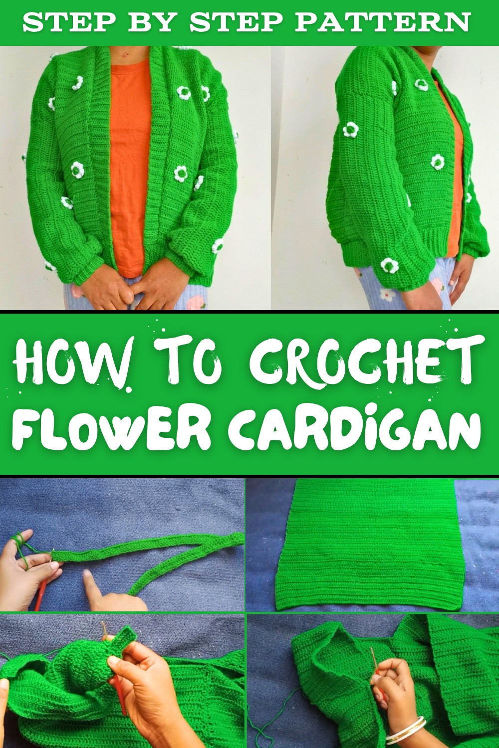 Crochet Flower Cardigan Tutorial