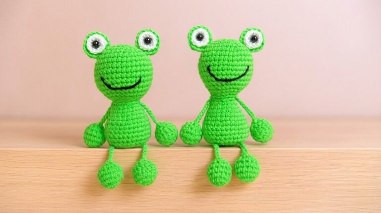 Crochet Frog Keychain Step By Step Tutorial 2