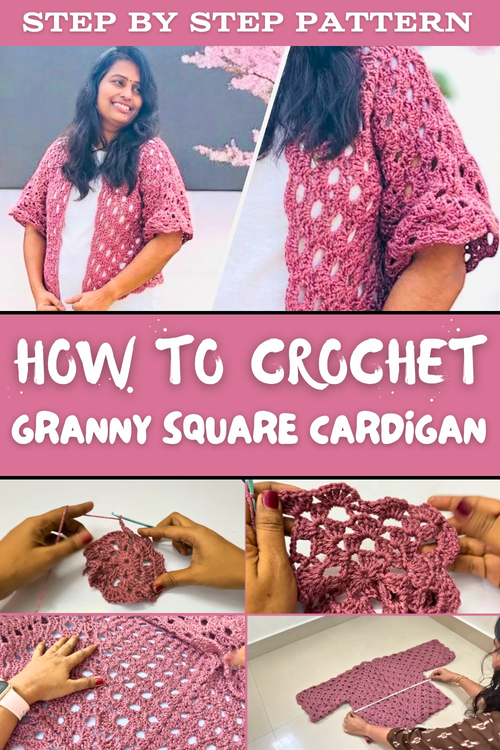 Crochet Granny Square Cardigan Pattern