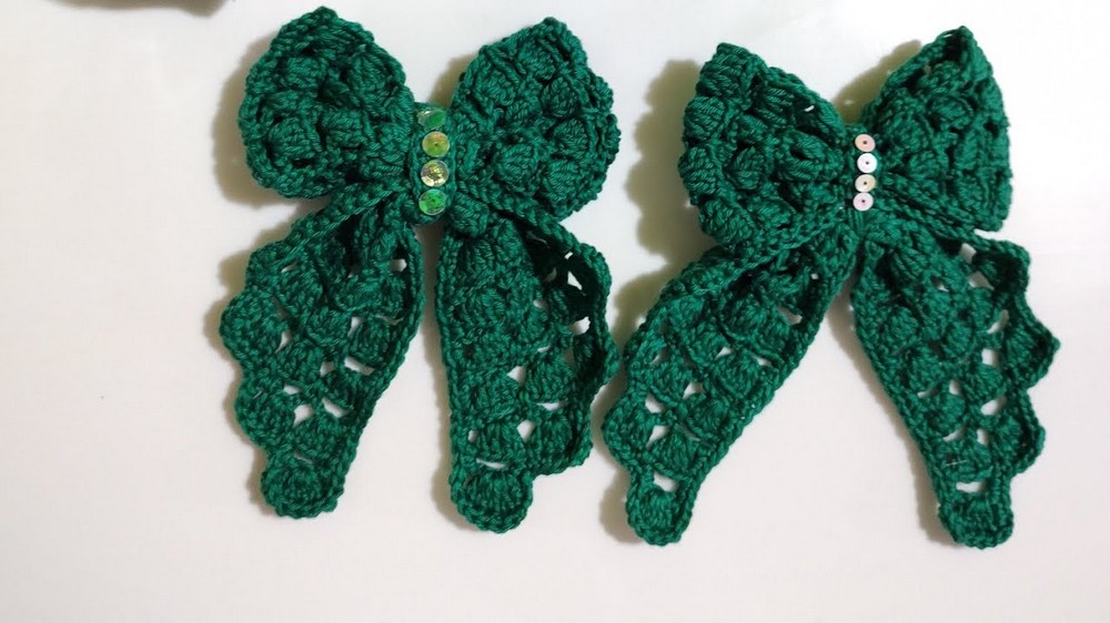 Crochet Hair Bow Step By Step Pattern 2