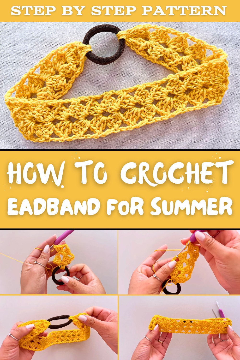 Crochet Headband For Summer Pattern