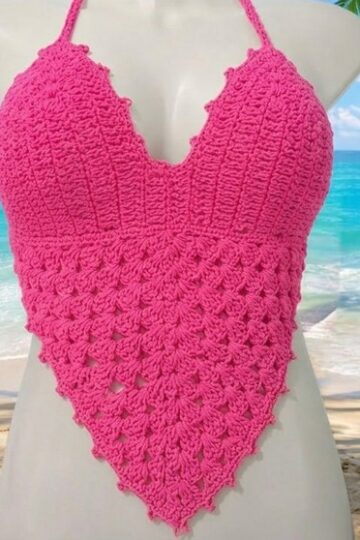 Crochet Heart Shaped Halter Top 3