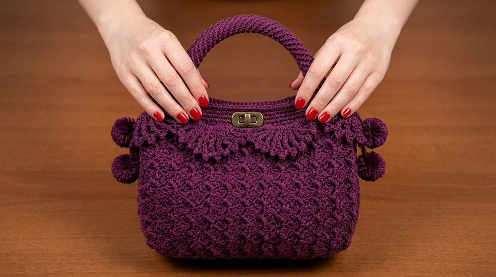 Crochet How To Make Tassel Cochet Bag Step By Step 7
