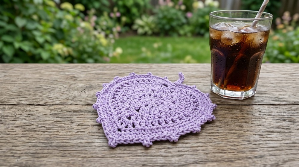 Crochet Lace Coasters Series #4 Leaf Coasters 2