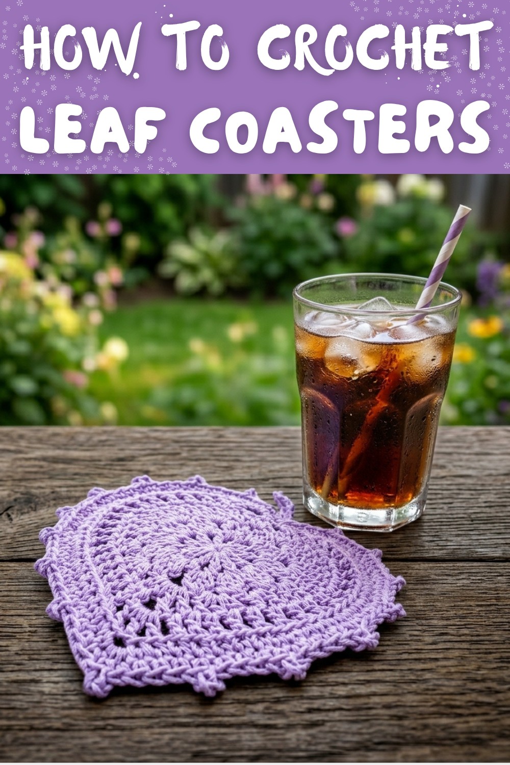 Crochet Lace Coasters Series #4 Leaf Coasters 7