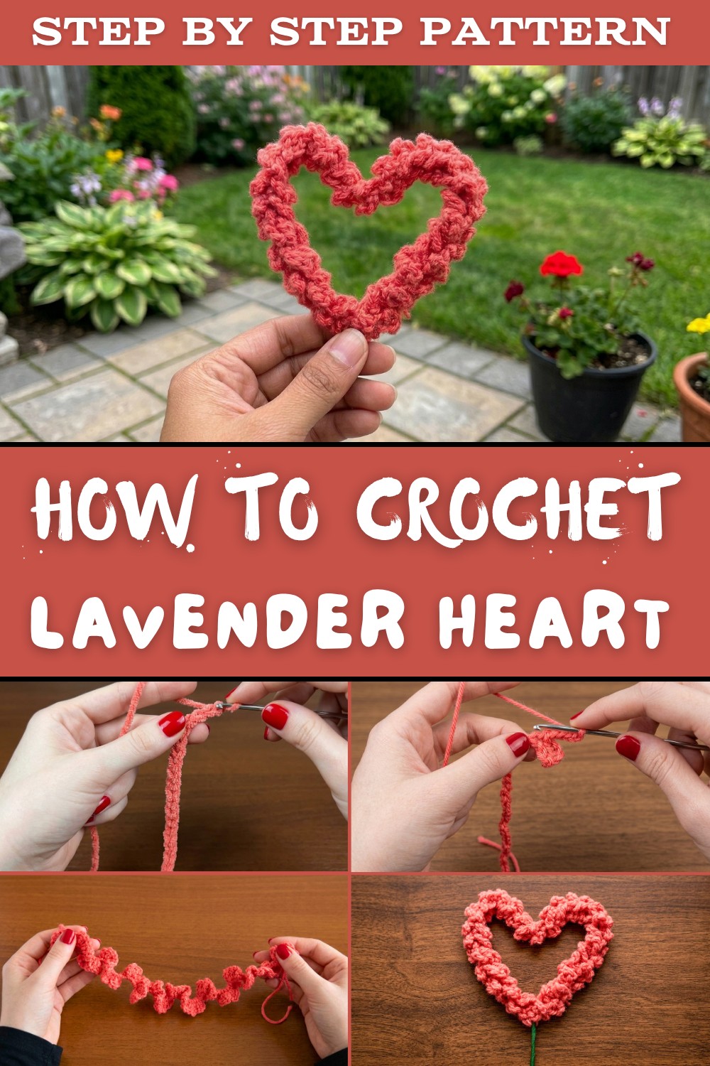 Crochet Lavender Heart Tutorial For Beginners 1