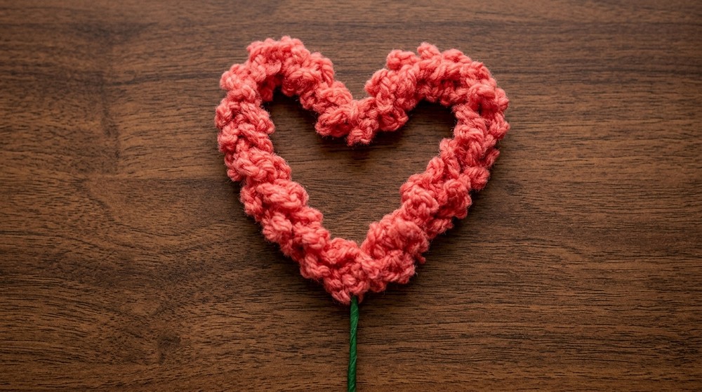 Crochet Lavender Heart Tutorial For Beginners 6