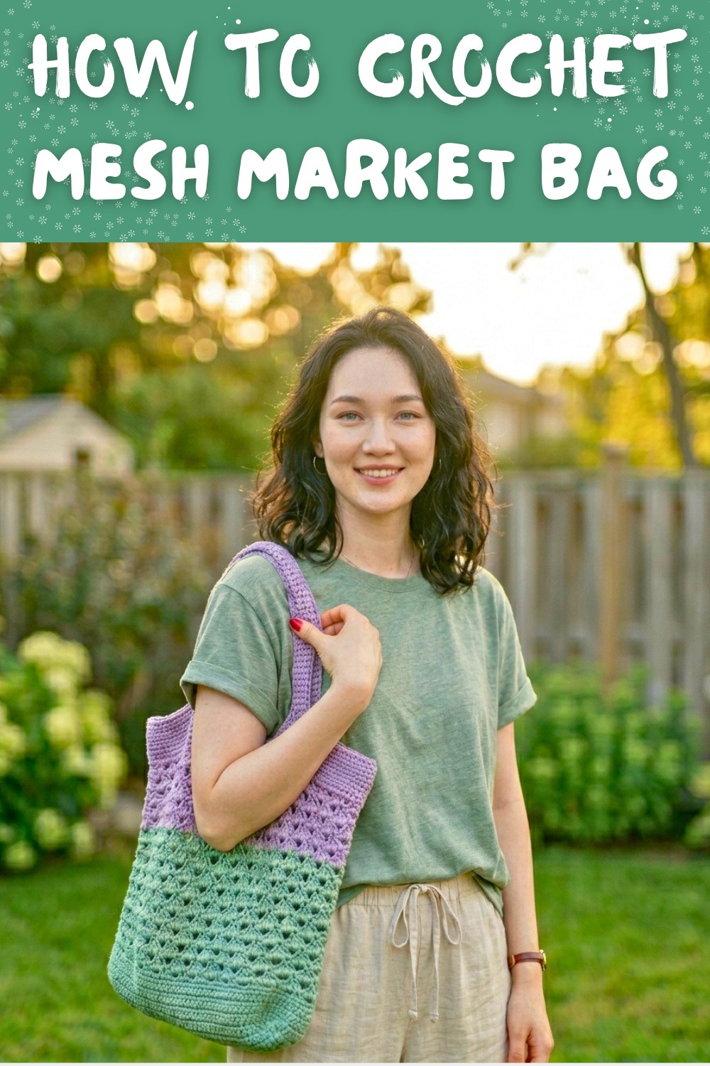 Crochet Market Bag Video Tutorial EASY 7
