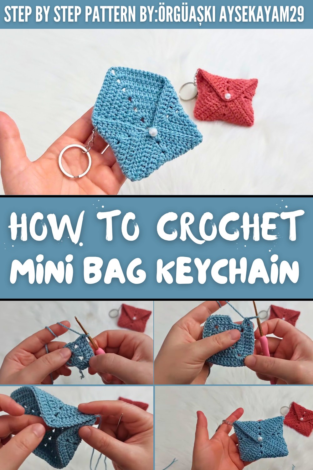 Crochet Mini Bag Keychain Pattern
