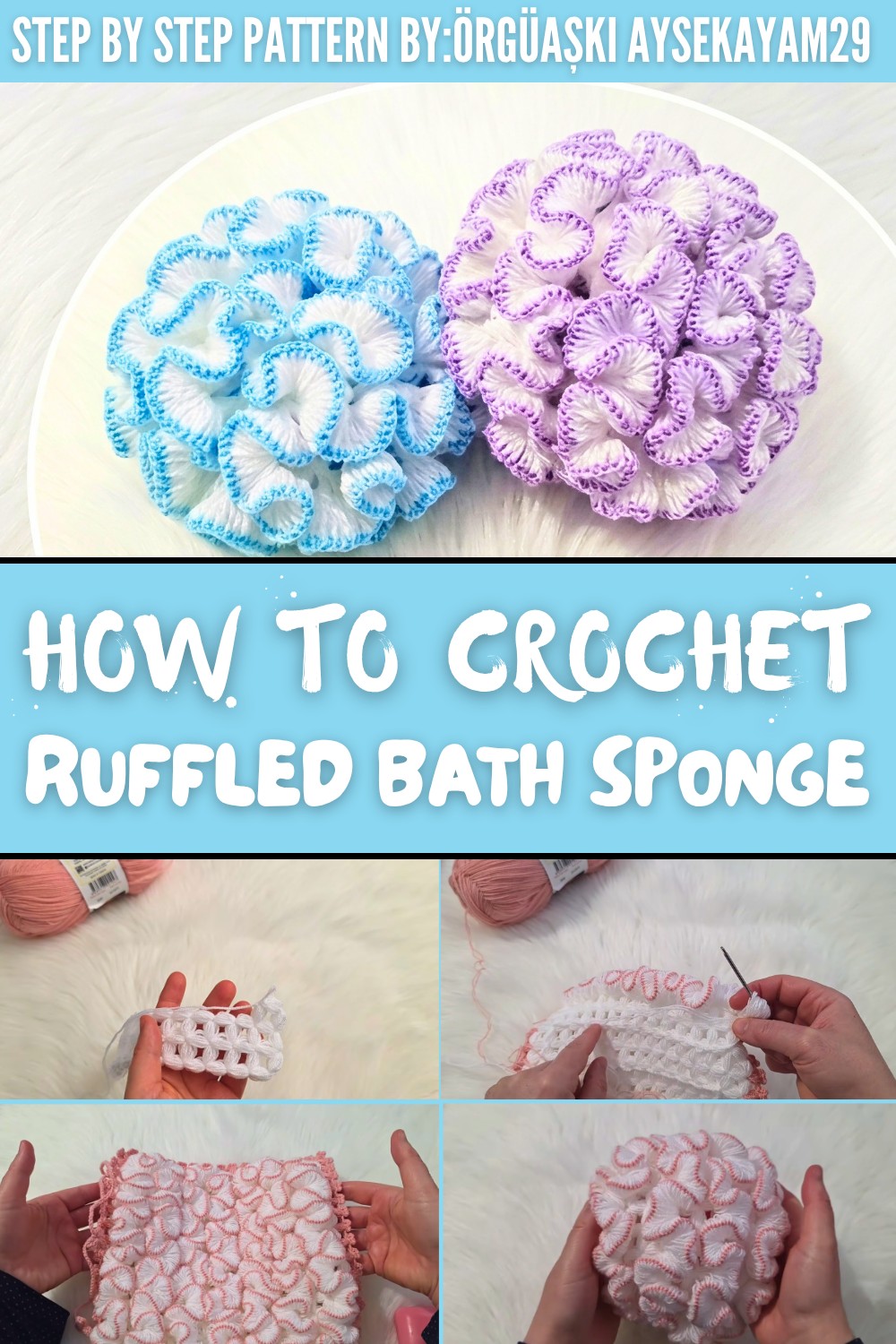 Crochet Ruffled Bath Sponge Pattern