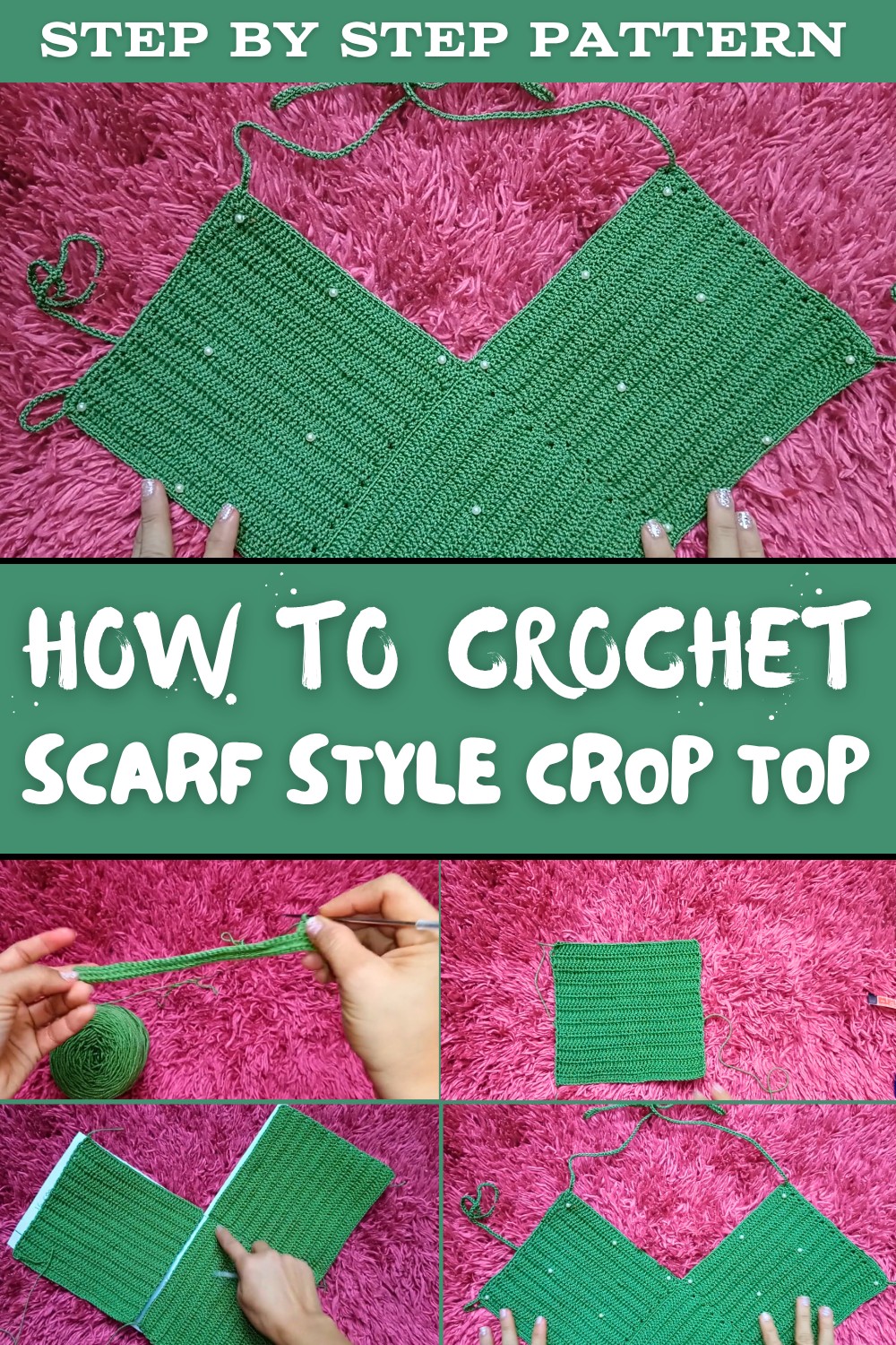 Crochet Scarf Style Crop Top Pattern