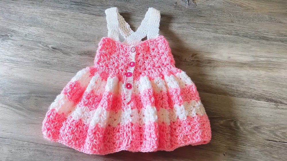 Crochet Summer Baby Dress 3-6 Months Pattern 2