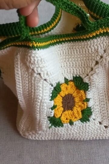 Crochet Sunflower Bag Tutorial 3