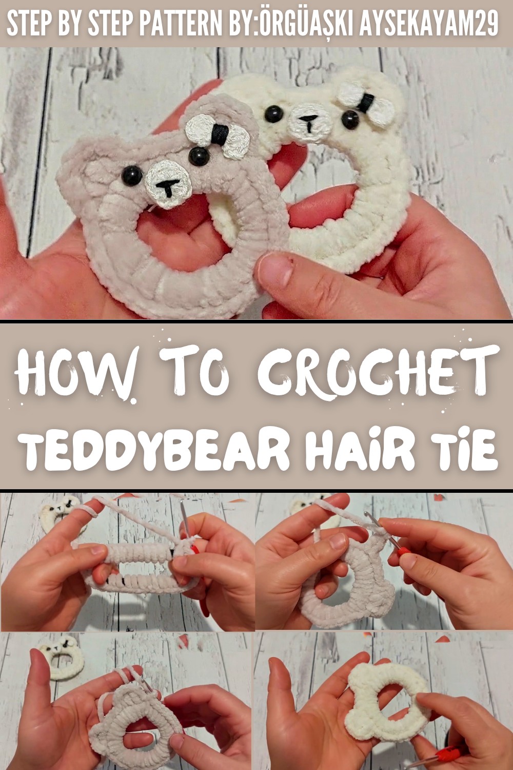 Crochet Teddybear Hair Tie Pattern