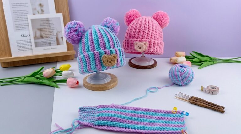 Crochet Two Colors Beanie Pattern 2