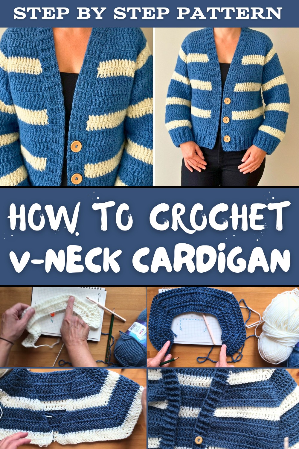 Crochet V-neck Cardigan