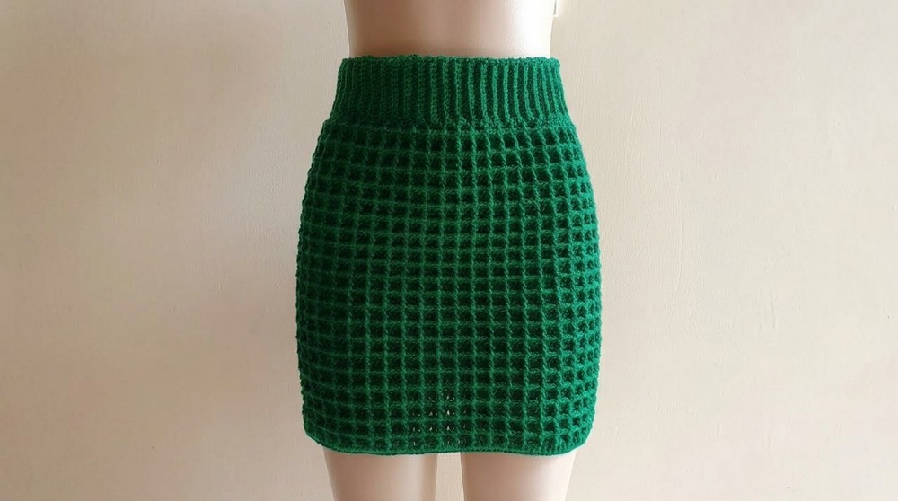 Crochet Waffle Skirt Pattern 3