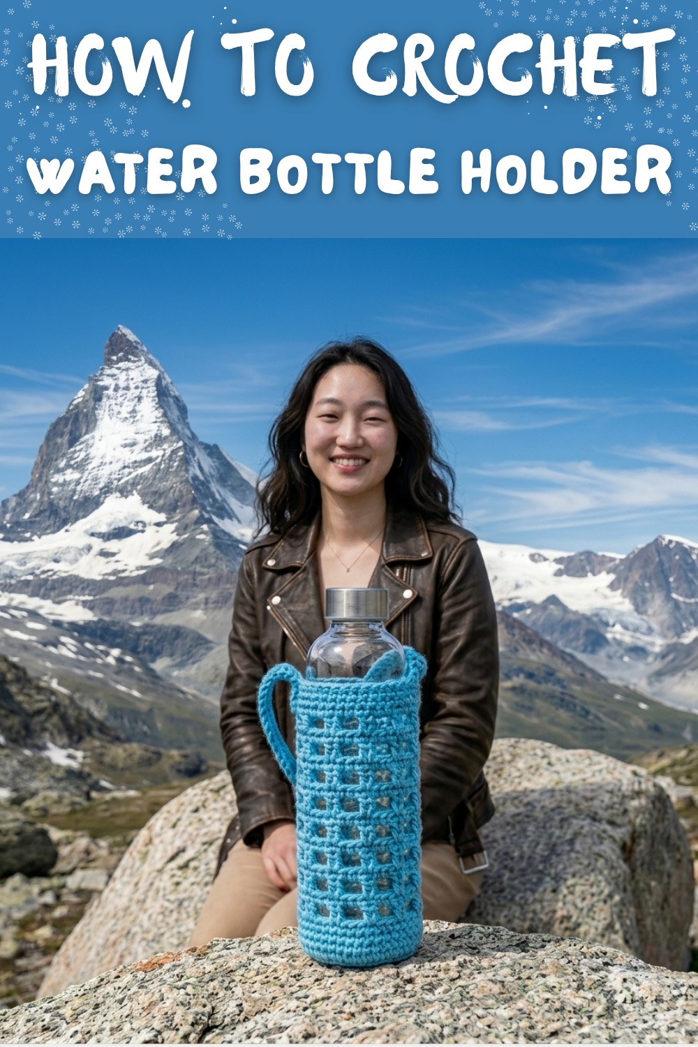 Crochet a Water Bottle Holder #1 Mesh Stitch SUPER EASY 9