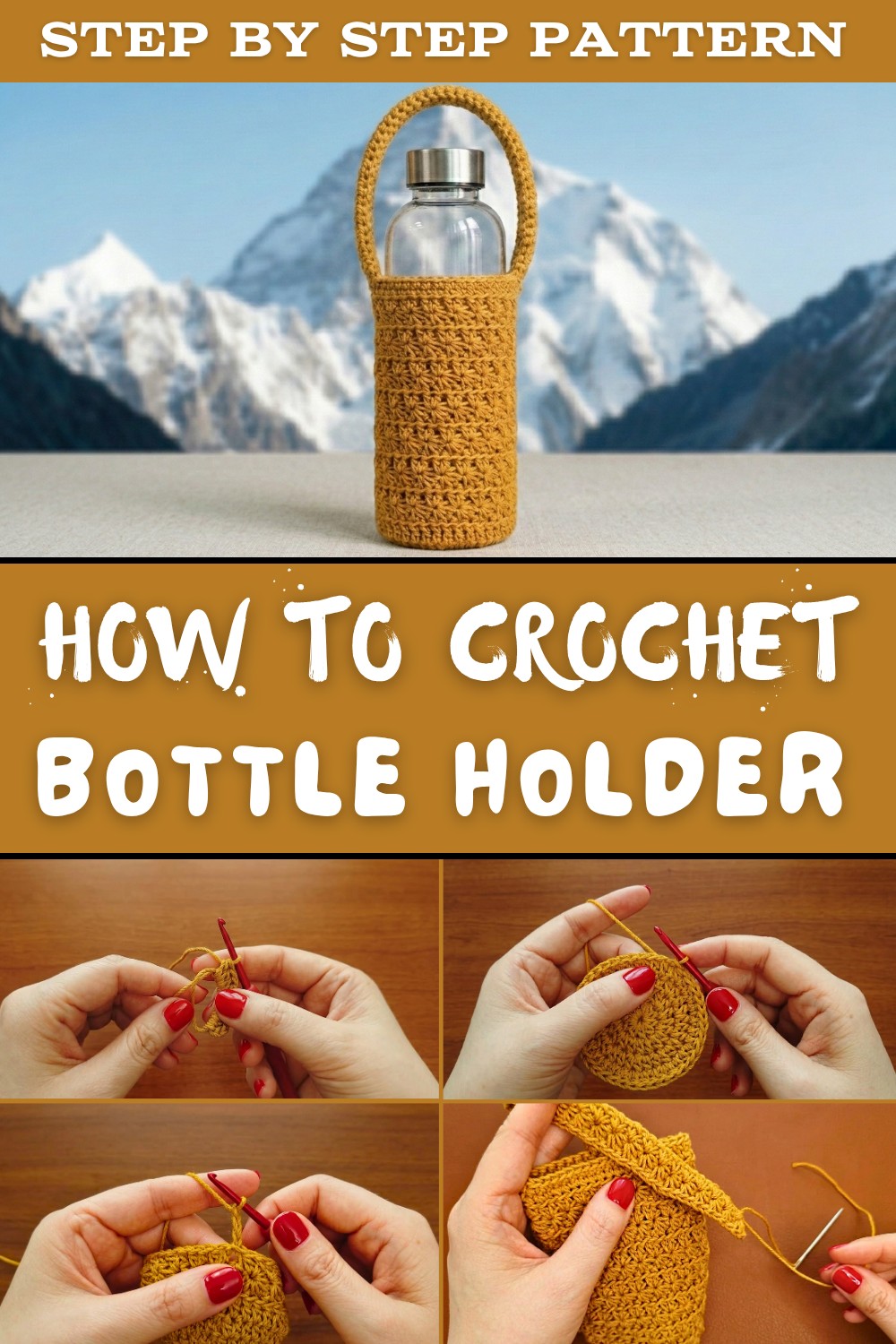Crochet a Water Bottle Holder #3 Star Stitch STAR STITCH IN THE ROUND 1