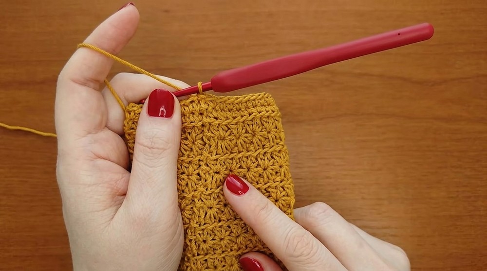 Crochet a Water Bottle Holder #3 Star Stitch STAR STITCH IN THE ROUND 6