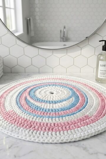 Crochet for Beginners - Round Rug with Jersey Yarn 10