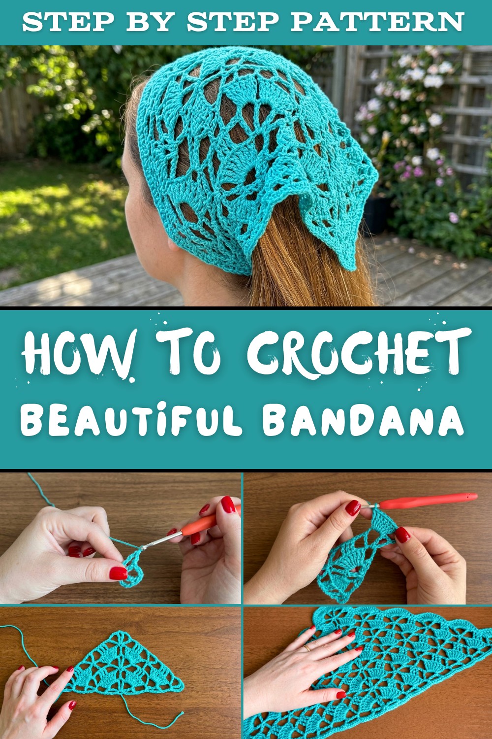 Crocheted bandana - Beautiful and easy! 1