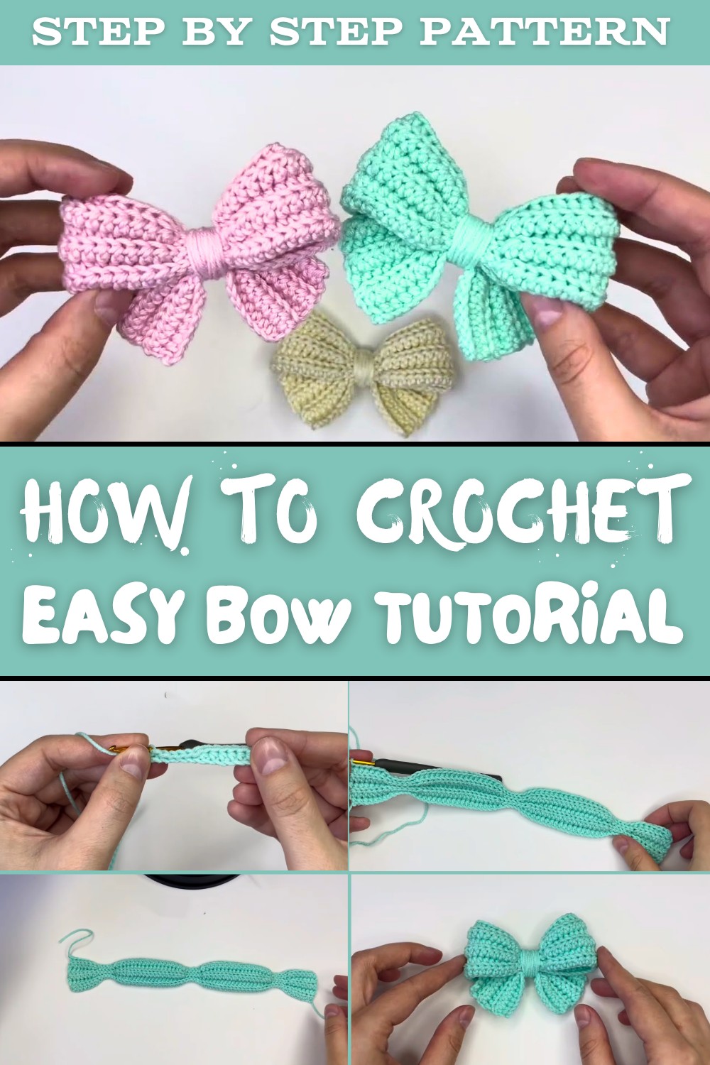 Easy Crochet Bow Tutorial