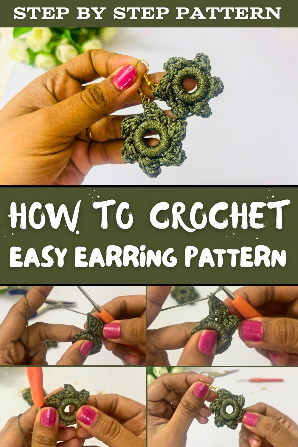 Easy Crochet Earring Pattern