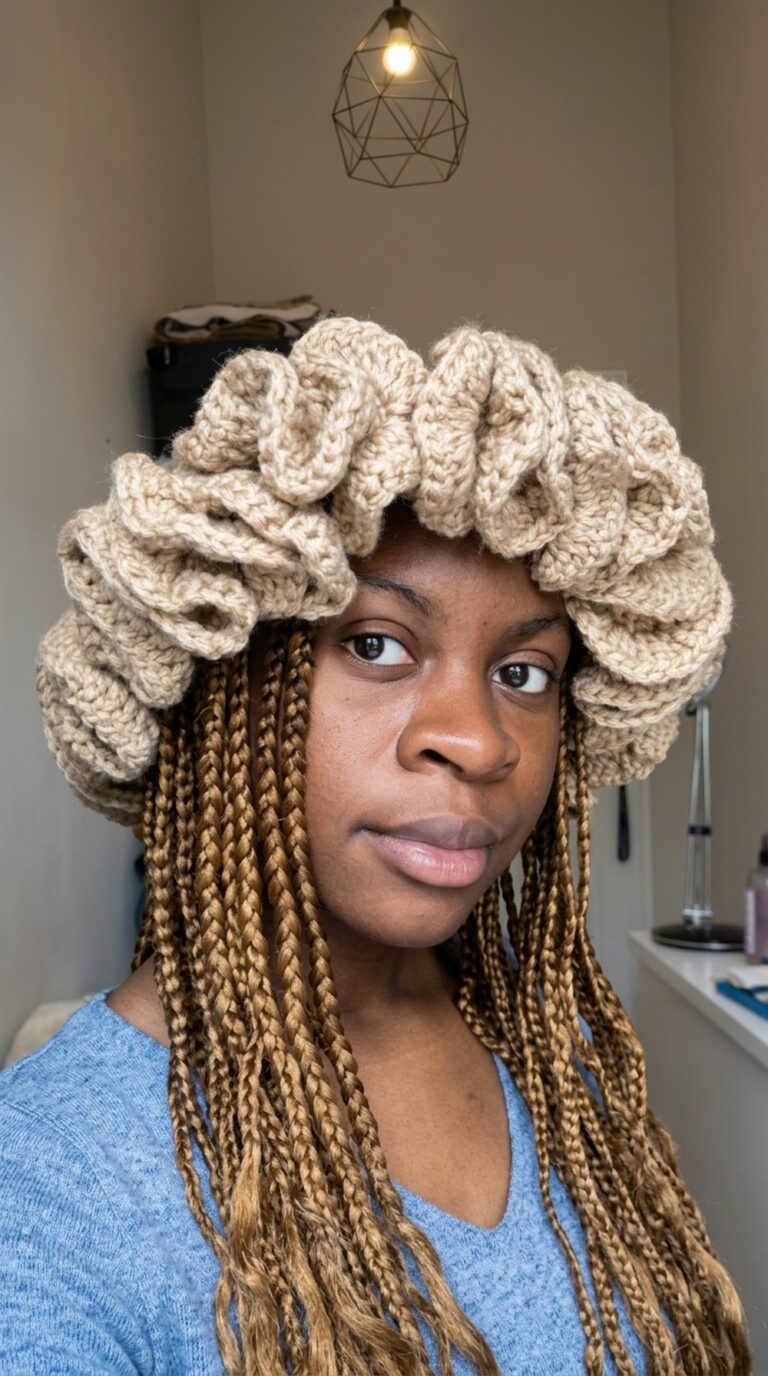 Easy Crochet Ruffle Hat Pattern 12