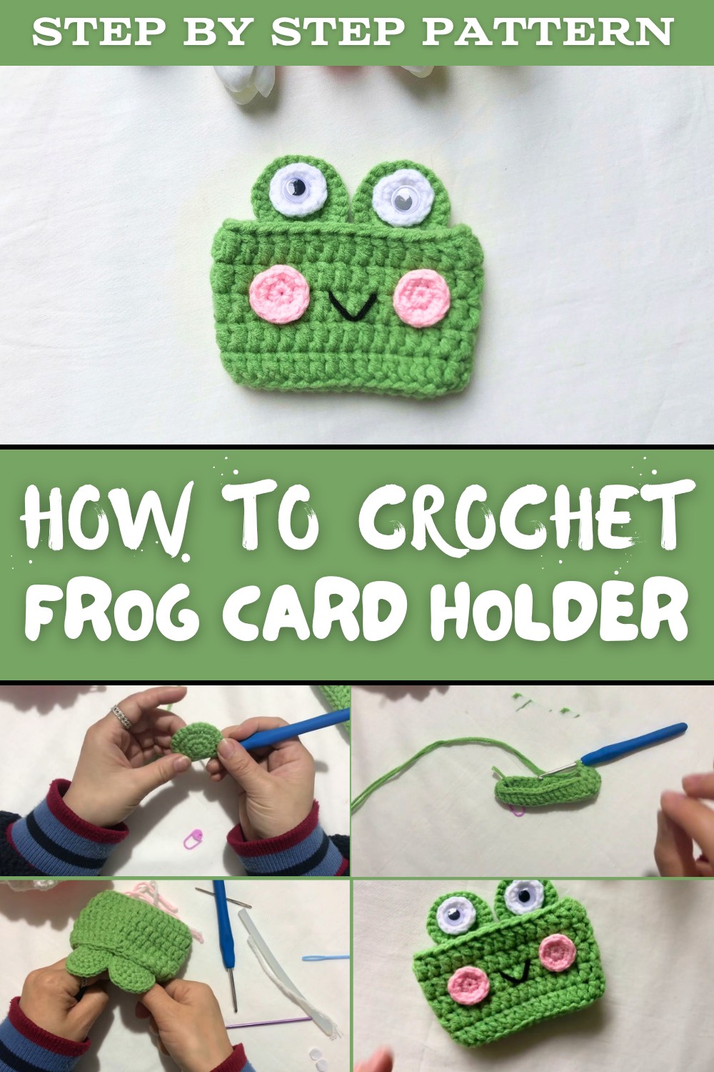 How To Crochet Frog Card Holder Pattern