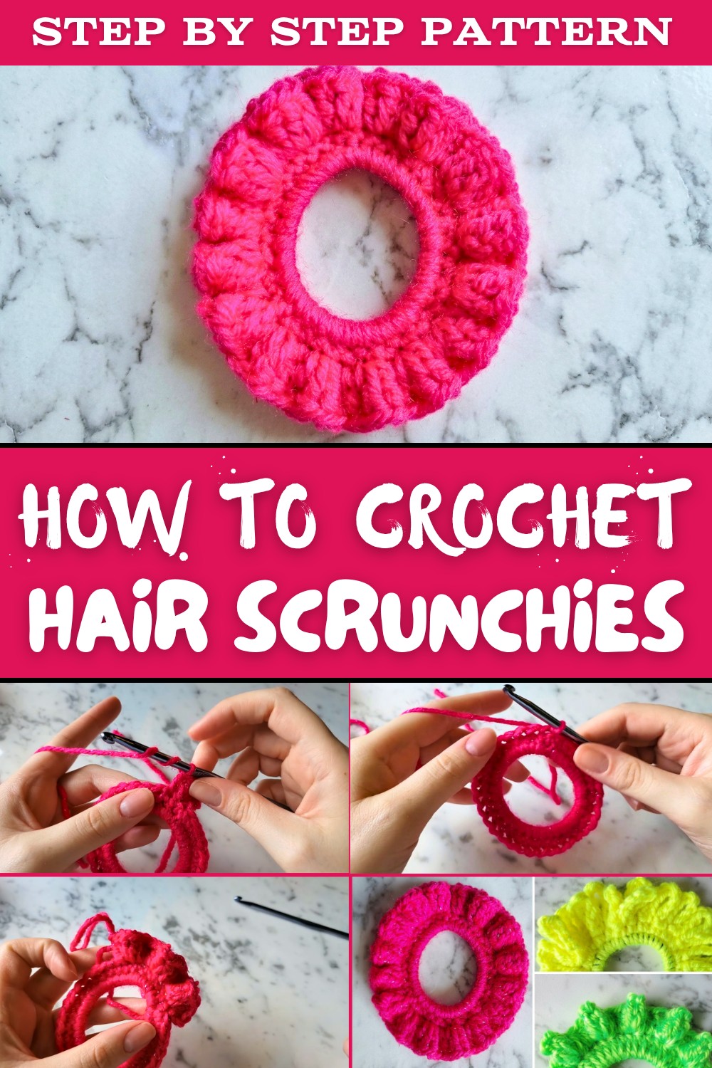 How To Crochet Hair Scrunchies
